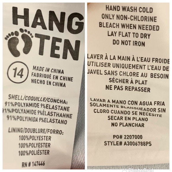 Hang Ten Girls' Two Piece Bathing Suit, 14 - Picture 16 of 16